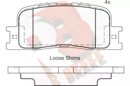 Комплект тормозных колодок (R BRAKE: RB1706)