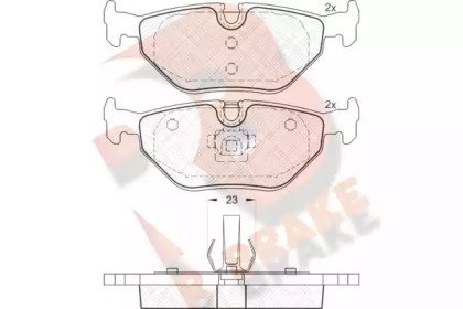 Комплект тормозных колодок (R BRAKE: RB1707)