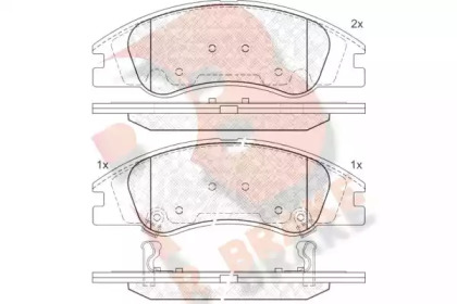 Комплект тормозных колодок (R BRAKE: RB1708)