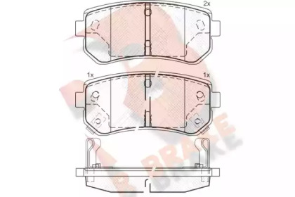 Комплект тормозных колодок (R BRAKE: RB1712)