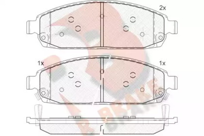 Комплект тормозных колодок (R BRAKE: RB1713)