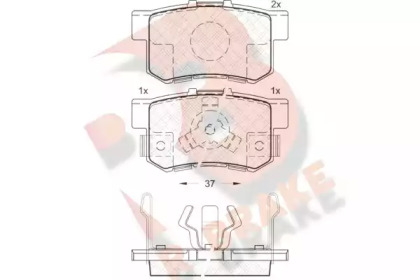 Комплект тормозных колодок (R BRAKE: RB1718)