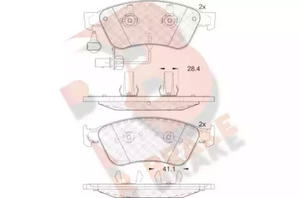 Комплект тормозных колодок (R BRAKE: RB1725)