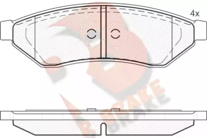 Комплект тормозных колодок (R BRAKE: RB1726)