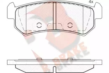 Комплект тормозных колодок (R BRAKE: RB1727)