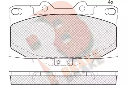 Комплект тормозных колодок (R BRAKE: RB1733-203)