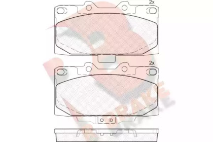 Комплект тормозных колодок (R BRAKE: RB1733)