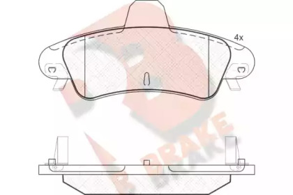 Комплект тормозных колодок (R BRAKE: RB1735-204)