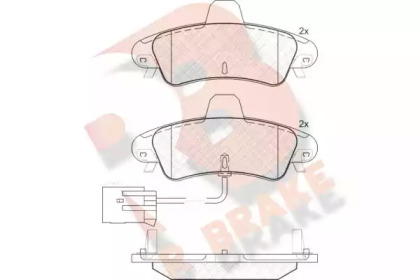 Комплект тормозных колодок (R BRAKE: RB1735)