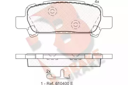 Комплект тормозных колодок (R BRAKE: RB1736)