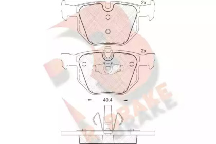 Комплект тормозных колодок (R BRAKE: RB1739)