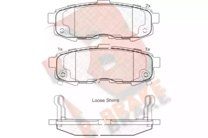 Комплект тормозных колодок (R BRAKE: RB1742)