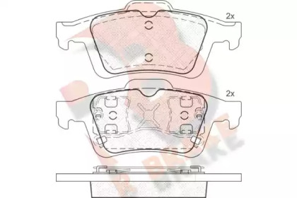 Комплект тормозных колодок (R BRAKE: RB1743)