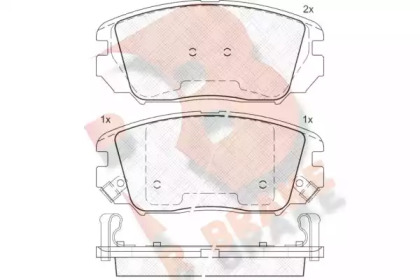 Комплект тормозных колодок (R BRAKE: RB1745)