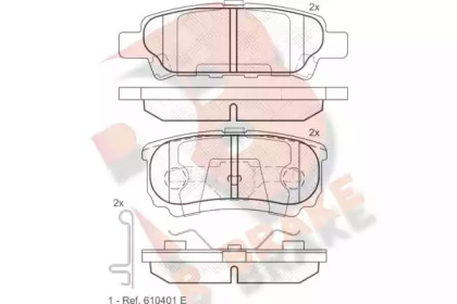 Комплект тормозных колодок (R BRAKE: RB1746)