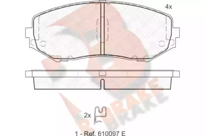 Комплект тормозных колодок (R BRAKE: RB1747)