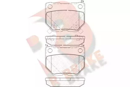 Комплект тормозных колодок (R BRAKE: RB1749-200)