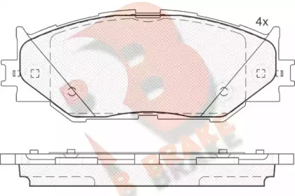 Комплект тормозных колодок (R BRAKE: RB1750)