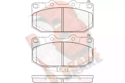 Комплект тормозных колодок (R BRAKE: RB1755)