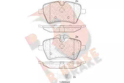 Комплект тормозных колодок (R BRAKE: RB1756)