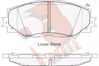 Комплект тормозных колодок (R BRAKE: RB1760)