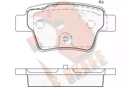 Комплект тормозных колодок (R BRAKE: RB1765)