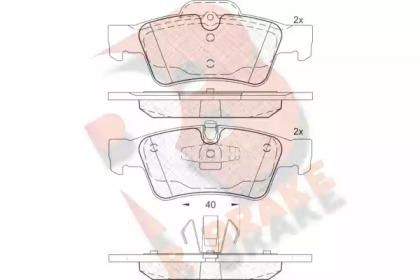 Комплект тормозных колодок (R BRAKE: RB1770)