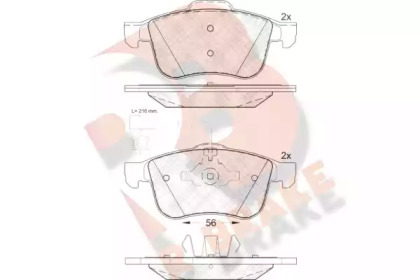 Комплект тормозных колодок (R BRAKE: RB1772)