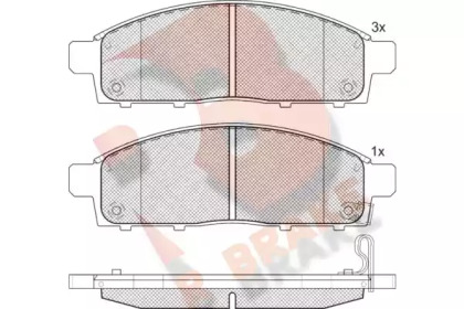 Комплект тормозных колодок (R BRAKE: RB1784)