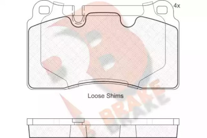 Комплект тормозных колодок (R BRAKE: RB1789)