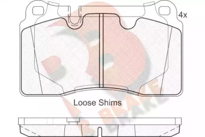 Комплект тормозных колодок (R BRAKE: RB1791)