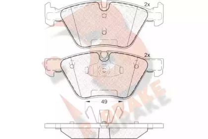 Комплект тормозных колодок (R BRAKE: RB1795)