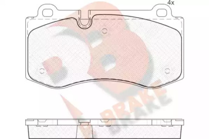 Комплект тормозных колодок (R BRAKE: RB1796)