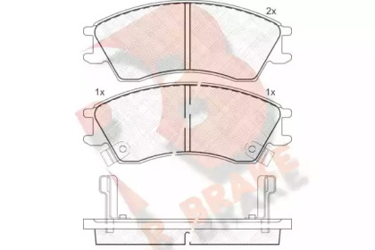 Комплект тормозных колодок (R BRAKE: RB1797)