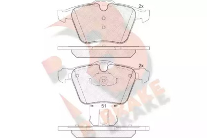 Комплект тормозных колодок (R BRAKE: RB1805)