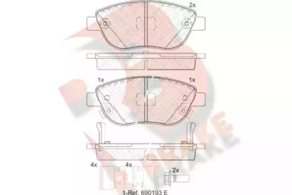 Комплект тормозных колодок (R BRAKE: RB1809-203)