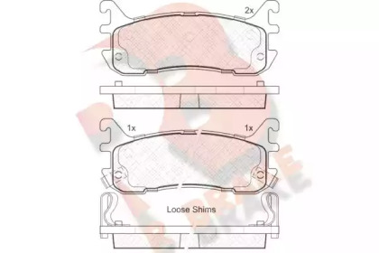 Комплект тормозных колодок (R BRAKE: RB1819)