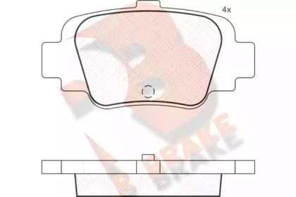 Комплект тормозных колодок (R BRAKE: RB1840)