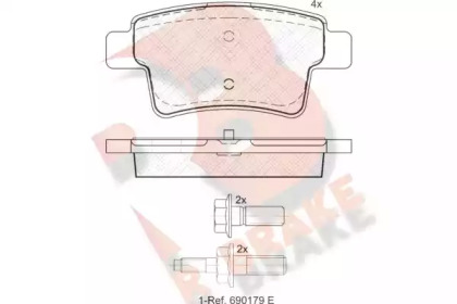 Комплект тормозных колодок (R BRAKE: RB1853)