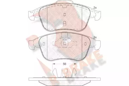 Комплект тормозных колодок (R BRAKE: RB1859)