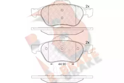 Комплект тормозных колодок (R BRAKE: RB1860)