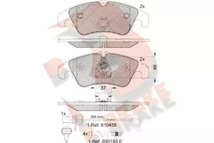 Комплект тормозных колодок (R BRAKE: RB1862-202)