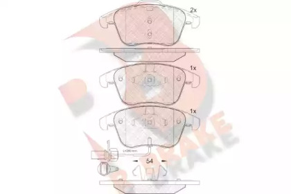 Комплект тормозных колодок (R BRAKE: RB1864)