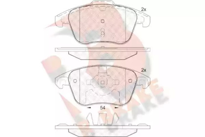 Комплект тормозных колодок (R BRAKE: RB1866-200)