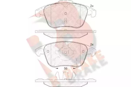 Комплект тормозных колодок (R BRAKE: RB1866)