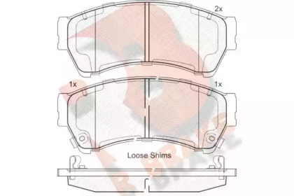 Комплект тормозных колодок (R BRAKE: RB1868)