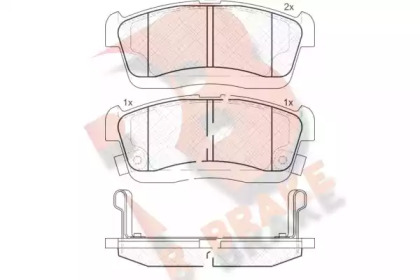 Комплект тормозных колодок (R BRAKE: RB1872)