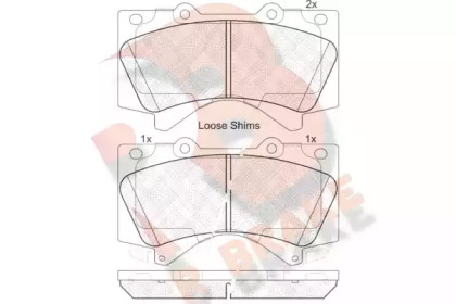 Комплект тормозных колодок (R BRAKE: RB1874)