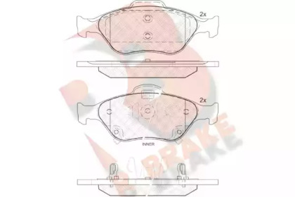 Комплект тормозных колодок (R BRAKE: RB1877)