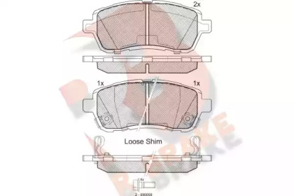 Комплект тормозных колодок (R BRAKE: RB1881)